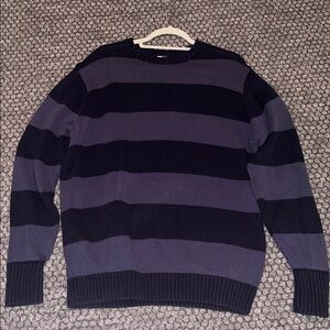 Striped navy and blue sweater
